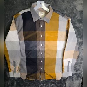 Ecko Unlimited Black and Gray Casual Button Down Shirt